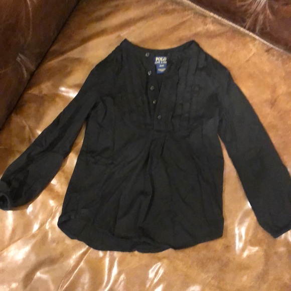 Polo Ralph Lauren Girls Shirt w/Tuxedo Detail 4T - Picture 1 of 3